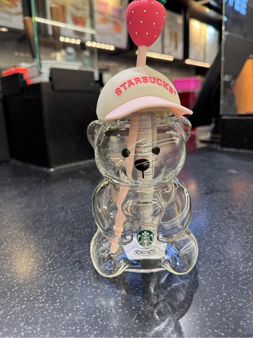 Starbucks ‼️BEARISTA LIMITED EDITION‼️ Pink Drink Glass Tumbler